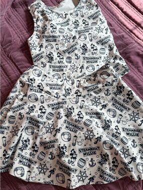 Steamboat Willie Black & White Two-Piece Dress